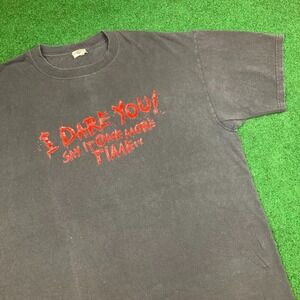 Vintage Universal Halloween Horror Nights Shirt Mens XXL Black 2008 I Dare You